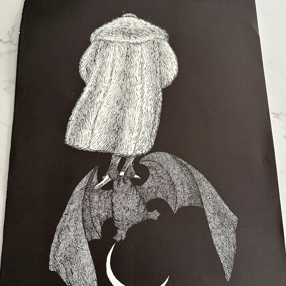 Edward Gorey Art Print 16x11 Book Page Surrealism Frameable Decor ~260217-WH 776